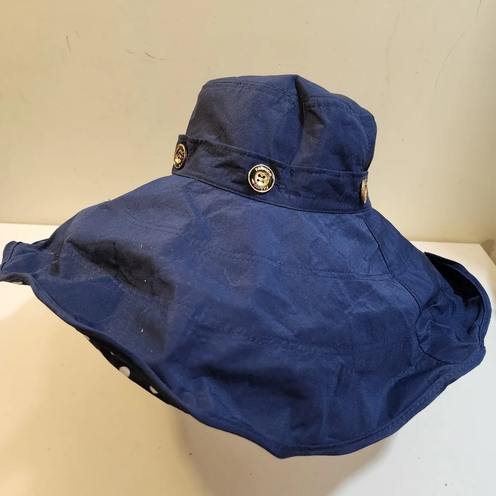 Fashion Women's Blue Wide Sun Convertible hat
